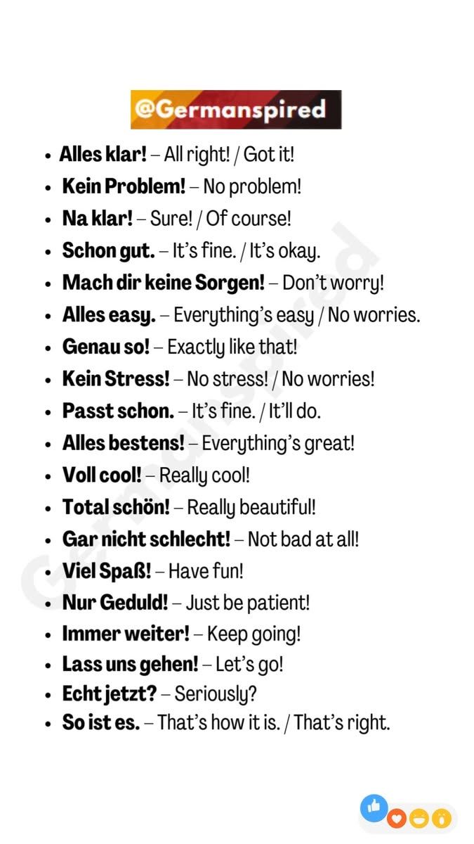 104K views · 1.8K reactions | Common Phrases for Daily Use #deutschlernen #learngerman #learngermanonline #deutschkurs  #germanlanguage #german #deutsch  #germanlearning #studygerman #germancourse #GermanVocabulary #LanguageLearning #xebuana | Germanspired | Facebook