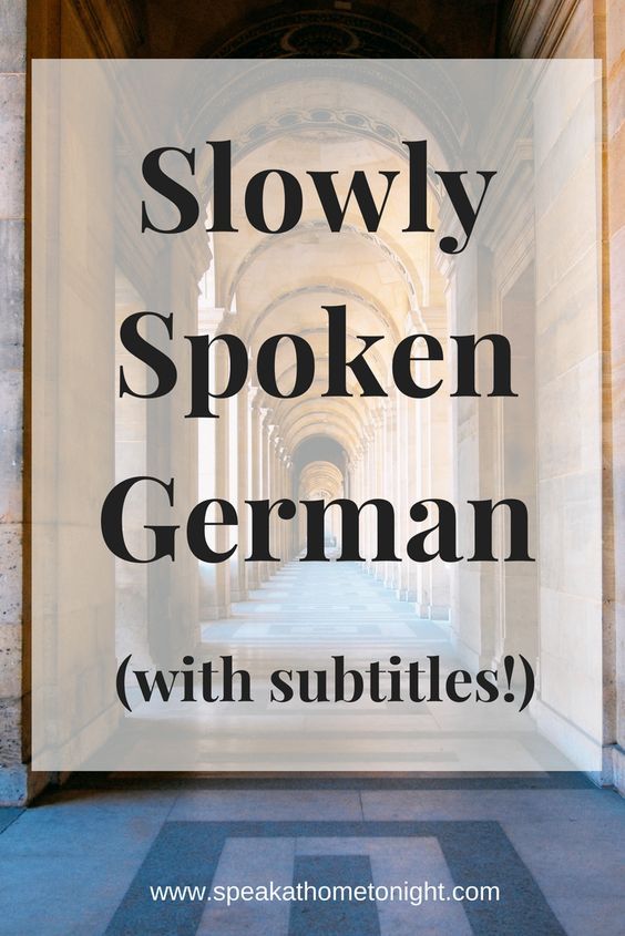 Slow German – Lesson 1
