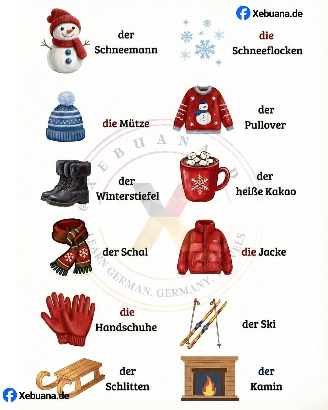 Xebuana.de – GERMAN Vocabulary  #DeutschLernen #Deutschkurs | Facebook